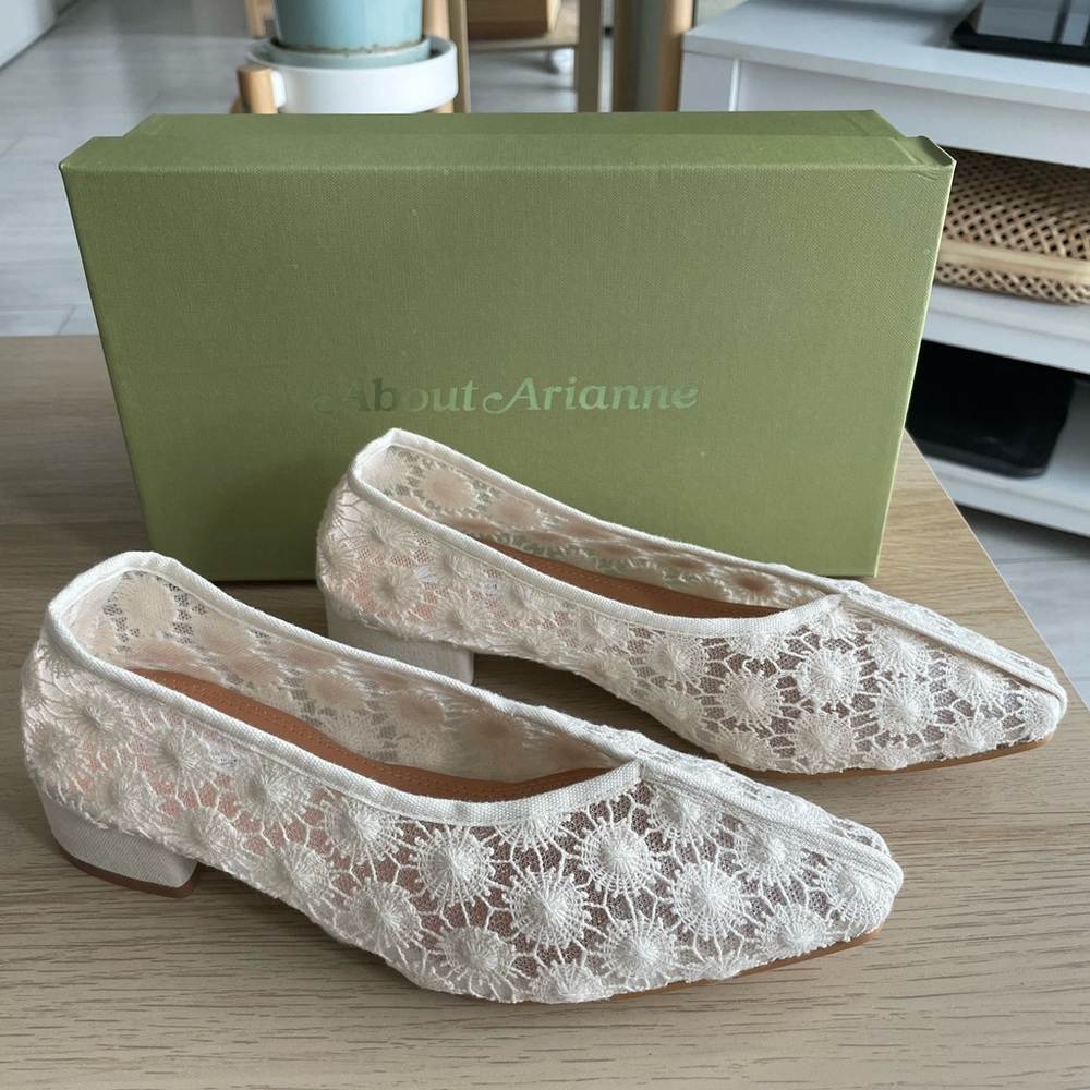 White 3cm heel summer heels